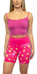 Pantalones Cortos Deportivos de Cintura Baja para Mujer, con Estampado Floral, Tejidos en Spandex, Ajuste Regular, Cintura Elástica con Cordón, Secado Rápido - Product Image 6