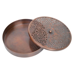 BRASS MASALA CONTAINER INNER CUP 7NOS WITH 1SPOON HERBS and SPICE <b>TOOLS</b> GOLDEN COLOR WITH <b>ENGRAVED</b> DESIGN - Product Image 6