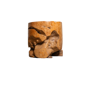 Juego de Mesa de Raíz de Teca Rústica de Lujo ARTERRA, Taburetes de Madera Natural Hechos a Mano, Muebles Artesanales para Sala de Estar, Hogar, Hoteles/Villas, Estilo Antiguo - Product Image 3