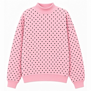 Sudadera con Capucha Personalizada con Logotipo, 100% Algodón, Unisex, para Mujer, Cuello Alto con Puntos Rojos, Manga Larga, Corte Regular - Product Image 4