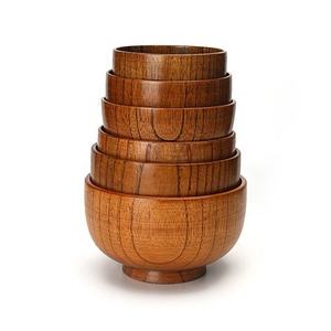 Tazón de Madera Redondo Multiusos Ecológico para Ensaladas, Frutas, Sopa, Arroz, Utensilios de Cocina de Madera Resistente - Product Image 6
