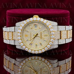 Reloj Mecánico de Lujo Personalizado Unisex con Moissanita, Correa de Acero Inoxidable de 20 mm, Esfera de Cristal, Analógico, Vintage, de Moda, Edición Limitada - Product Image 6