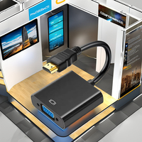   Konverter VGA 1080p Bahan ABS Plug-and-play untuk Desktop Laptop Proyektor Monitor Komputer Putih