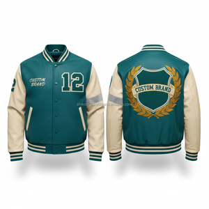 Veste universitaire personnalisée, veste de baseball pour homme, veste bomber, broderie personnalisée du logo - Product Image 2