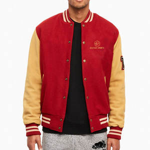 Chaqueta Letterman para Hombre, Manga Larga, Clásica, Informal, Abrigo Cálido para Uso Diario, Chaqueta Letterman Clásica para Hombre - Product Image 1