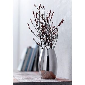 Luxury Hammered Silver Metal Cylinder <b>Vases</b> <b>Set</b>, Modern Decorative Tall Floor <b>Vase</b> for Wedding Centerpiece & Home Decor Accents - Product Image 3
