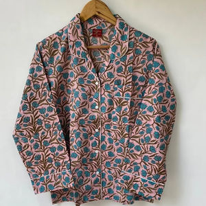 Conjunto de Pijama de Mujer Naaz Textile con Estampado de Tigre, Suave y Transpirable, Ropa de Dormir Informal de Verano, Camisones de Algodón hasta la Rodilla - Product Image 1