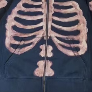 Wholesale Winter Tie Dye <b>Skeleton</b> <b>Hoodies</b> Men Unisex High Quality 100% Cotton Custom Sublimation Printing - Product Image 3