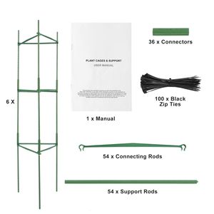 Supporti per Pomodori da 48 Pollici (Confezione da 6) Impilabili per Giardino, Tralicci per Piante, Accessori per Orti Rialzati - Product Image 1