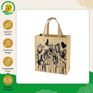 Top Notch Quality Durable Eco-Friendly Jute Burlap Shopping Bags with Customized Printing & Cotton Weaving Tape Handles - Product Image 2