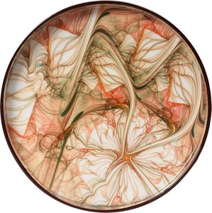 Bandeja de servir rectangular moderna hecha a mano, bandeja de comida decorativa para el hogar con revestimiento de esmalte por madiha art and craft. - Product Image 1