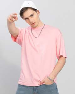 T-shirt à manches courtes pour homme, col rond, coupe classique, couleur unie, jersey tricoté, 100% coton - Product Image 5
