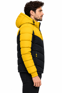 Veste matelassée pour homme avec logo personnalisé, coupe classique, épaisse et chaude pour l'hiver - Product Image 3