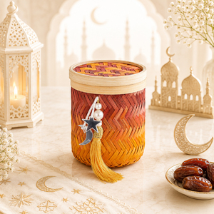Exquisite Handmade Bamboo <b>Gift</b> <b>Box</b> for <b>Ramadan</b> Mubarak Elegant Eco Friendly Storage <b>Box</b> for Arabic Festival Candy Dates - Product Image 6