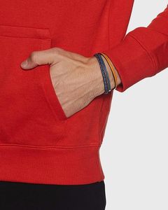 Sweat-shirt à capuche imprimé New York U.S.A pour homme, coupe classique, en polaire rouge, décontracté, pour l'automne, avec poche - Product Image 4