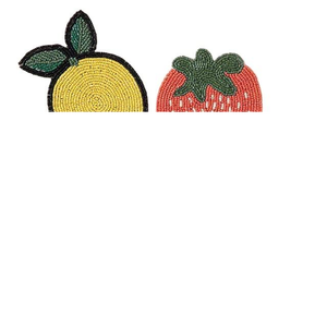 Handmade High Quality <b>Beaded</b> Embroidery Fruit <b>Coasters</b> Lemon Strawberry Pear Pineapple Textile Home Christmas New Year - Product Image 5
