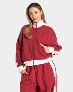 <b>Women</b>’s Custom Football Tracksuit Set Polyester Cotton Full Zip <b>Jacket</b> Joggers Soccer Training Colorblock Casual Sportswear - Product Image 3