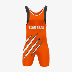 ชุดนักมวยปล้ำชายแบบใหม่ปรับแต่งได้ ระบายอากาศ แห้งเร็ว พิมพ์ลายแบบ Sublimation ผ้าสแปนเด็กซ์ ชุดยูนิฟอร์มนักมวยปล้ำ - Product Image 5