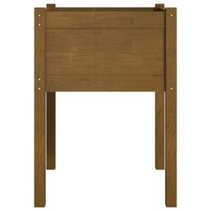 Juego de 2 Macetas y Jardineras de Madera de Pino Macizo Color Marrón Miel, 19.7x19.7x27.6 pulgadas - Product Image 5