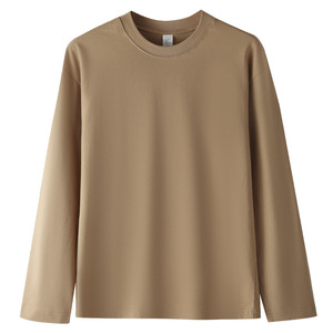 Bangladesh China Factory Price 230g Pure Cotton <b>Men</b> <b>Long</b> Sleeve <b>T</b>-<b>Shirt</b> Crew Neck Loose Fit Casual Heavyweight <b>Long</b> Sleeve - Product Image 4