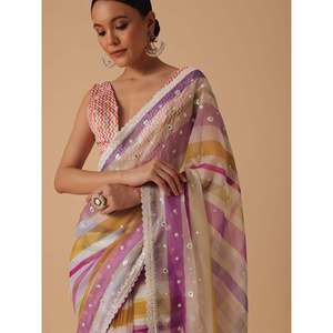 Designer <b>Saree</b> with Digital Prints & Embroidery for Wedding Decorations - Product Image 2