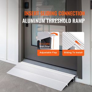 Rampa per Soglia Porta in Alluminio da 2 Pollici, Capacità di Carico 800 Libbre, Dispositivo Ausiliario per Sedie a Rotelle, Rampa Regolabile per Porte - Product Image 2
