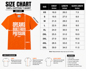 T-shirt à manches courtes pour homme HASHBLOOM, orange, col rond, style décontracté, uni, vintage, respirant, séchage rapide, jersey 100% coton - Product Image 6