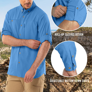 เสื้อเดินป่าคุณภาพสูงสำหรับผู้ชาย ดีไซน์ทนทานและน้ำหนักเบา เหมาะสำหรับกิจกรรมกลางแจ้ง เช่น เดินป่า และออกกำลังกาย เสื้อผู้ชายที่เหมาะกับการใช้งาน - Product Image 5