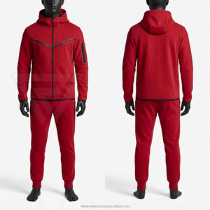 Conjunto Deportivo de Sudadera con Capucha y Pantalones Jogger, Resistente al Viento, Estilo Urbano, Dos Tonos, con Bolsillo Canguro, para Hombre, Invierno, Gimnasio, 100% Algodón, Venta al Por Mayor - Product Image 6