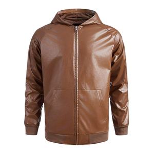 2024 Chaqueta de cuero personalizada con capucha Estilo Sudadera con capucha de alta calidad Chaqueta de cuero proveedor Chaqueta de cuero de diseñador OEM ODM Fabricante - Product Image 1