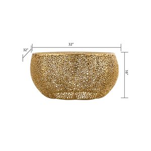 Tavolino da Caffè Rotondo in Oro T3502 32 - Product Image 4