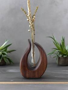 Vase à fleurs en bois de grande qualité à prix raisonnable pour la décoration du grand hall d'entrée, avec une tonalité bois riche et une finition haut de gamme. - Product Image 4