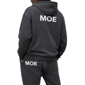 เสื้อฮู้ดซิปแบบสั่งทำพิเศษ ขนาดใหญ่พิเศษ ผ้าฟลีซหนา 400 GSM ผ้าฝ้ายพรีเมียม สตรีทแวร์ ทรงบ็อกซี่ ผู้จำหน่ายขายส่ง - Product Image 4