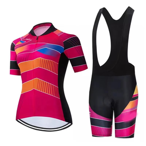 Ensemble de vêtements de cyclisme unisexe légers et personnalisés avec maillot et short respirants à séchage rapide et extensibles, avec rembourrage pour les longues courses - Product Image 6