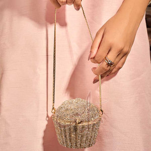 Bolsos de Mano de Moda para Mujer con Borlas de Perlas y Diamantes, Hechos en Pakistán, de Alta Calidad, Personalizables, para Uso Nocturno, Servicios OEM - Product Image 2
