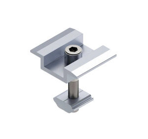 Abrazadera Central para Panel Solar de 40 mm, Aluminio Anodizado AL6005-T6, Soporte de Montaje Solar, Abrazadera Intermedia con Perno SUS304 - Product Image 1