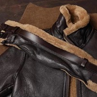 Chaqueta Bomber B3 Personalizada para Hombre, Chaqueta de Aviador de Cuero Genuino Marrón, Chaqueta de Vuelo Vintage RAF de la Segunda Guerra Mundial para Hombre OEM