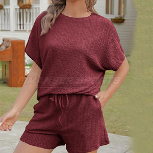 Nouveauté : Ensemble de shorts pour femmes sur mesure, en coton, vente en gros, pour la vente en ligne - Product Image 2