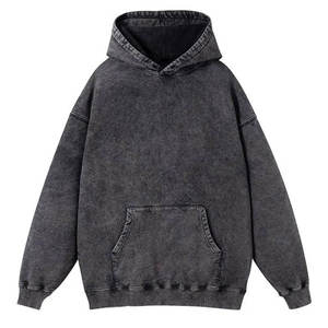 Vintage Sun Faded Distressed Acid Wash Oversized <b>Zip</b> up Heavyweight 100% Cotton Streetwear Hoodie - Product Image 6