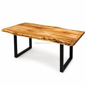 Table à manger en bois massif de haute qualité, écologique, durable, design moderne pour appartement, restaurant, vente en gros - Product Image 1