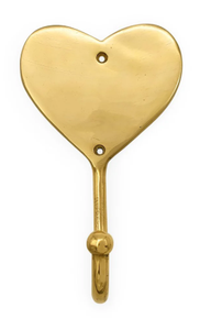 Crochet mural décoratif en laiton en forme de cœur, crochet solide vintage pour accrocher manteaux, chapeaux, clés, pour entrée, chambre, salle de bain - Product Image 5