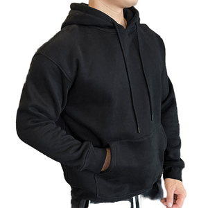 Nouvel arrivage : Sweat à capuche athlétique épais pour homme, multicolore, idéal pour l'entraînement hivernal, la gym et la course à pied, avec col à cordon. - Product Image 1