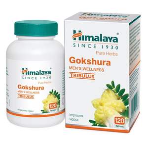 Tabletas de Extracto Herbal Silvestre Himalaya Gokshura, Suplemento Ayurvédico para el Cuidado de la Salud, 98% Puro, en Envase de Botella, Grado Alimenticio, India - Product Image 1