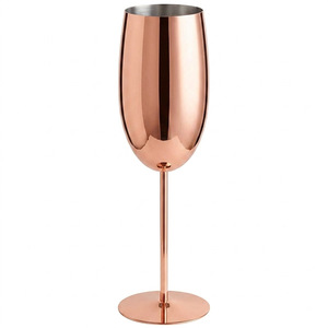 Verre à vin en cuivre fait main, gobelet à pied, tasse à boire en métal poli et lisse, articles de bar de luxe, cadeau pour restaurant, maison, mariage - Product Image 1