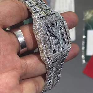 Reloj de Alta Calidad Personalizado con Diamantes Cultivados en Laboratorio, Estilo Hip Hop, Regalo para Hombre - Product Image 3