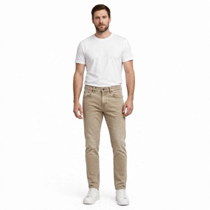 Compre al por Mayor Jeans de Mezclilla Lavados a la Piedra de Color Marrón Claro para Hombre, Corte Recto, Ajuste Regular, Pantalones Casuales de BD - Product Image 2