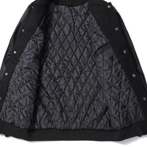 Customizable Men's <b>Varsity</b> <b>Jacket</b> Woolen Casual Winter Hoodie Front Logo Windproof Eco-Friendly - Product Image 3