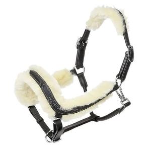 ADIBA OVERSEAS - Nuevo Halter de Cuero de Oveja Acolchado de Alta Calidad, Duradero y de Lujo, Forrado con Piel Sintética Suave, Ajustable -Cob-Full - Product Image 1