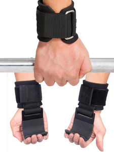 Ganchos para Levantamiento de Pesas para Gimnasio / Ganchos de Agarre para Entrenamiento de Fuerza con Barra y Correas - Product Image 2
