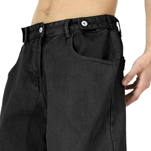Jeans amples de style coréen pour hommes, coupe large, denim délavé, streetwear, pantalon décontracté - Product Image 5